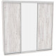 Sliding wardrobe HOUSE B266 Alaska Chipboard+Mirror 260x60x220