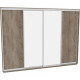 Sliding wardrobe HOUSE B406 Sonoma oak truffle chipboard+Mirror 400x60x220