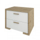 Bedside table for the bedroom made of chipboard Francesca Socme Wotan oak/white