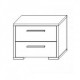 Bedside table for the bedroom made of chipboard Francesca Socme Wotan oak/white