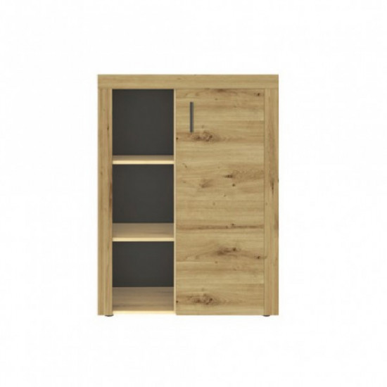 Low pencil case cabinet for the living room made of Focus Sokme chipboard artisan oak