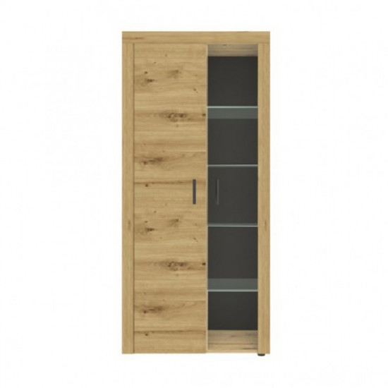 High pencil case cabinet for the living room made of Focus Sokme chipboard artisan oak