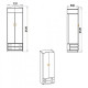 Wardrobe with drawers Companit Wardrobe-4 alba (white)