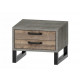 Sokme Bari bedside table with metal legs 54x45x48cm Woodcon / Grunge sand oak