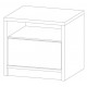 Bedside table Sokme Aygo with drywall 45x40x43cm Sand beech / White