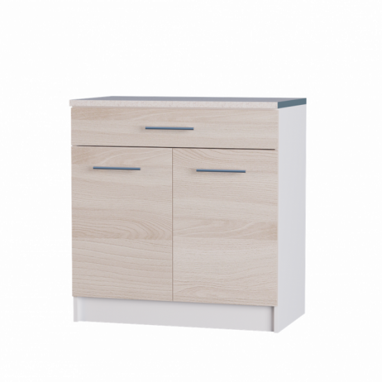 Kitchen Eco module Bottom drawer 800 + worktop Omni Home Ash Shimo Light 80x46x85 cm