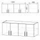 Cabinet Companit Mezzanine-3 (under cabinet-14) Alba (120x46.8x45.1 cm)