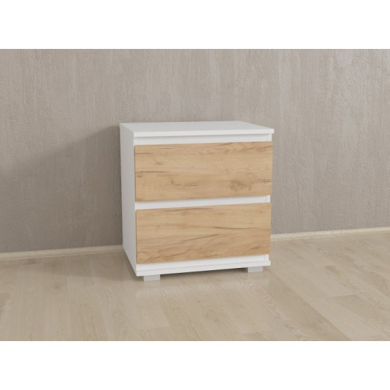 Bedside table Forte Alicia W 502 / H 535 / D 390 White-Oak craft