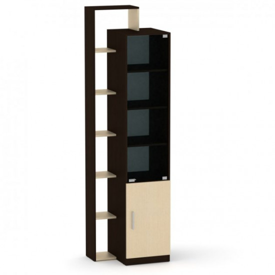 Showcase cabinet with shelves Companit Wardrobe-10 wenge combi