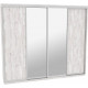 Sliding wardrobe HOUSE N4316 Alaska Chipboard+Mirror 310x60x240