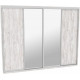 Sliding wardrobe HOUSE N4346 Alaska Chipboard+Mirror 340x60x240