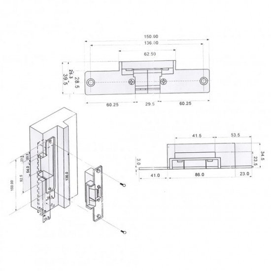 Електромеханічна клямка Oltec GB-310