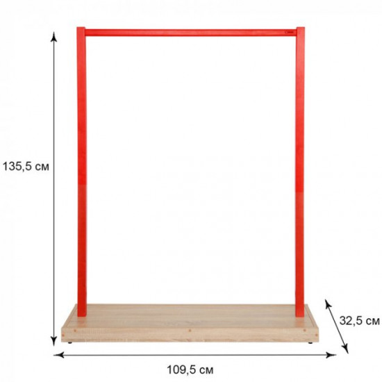 Floor hanger Fenster Elite 1 Sonoma Oak/Red