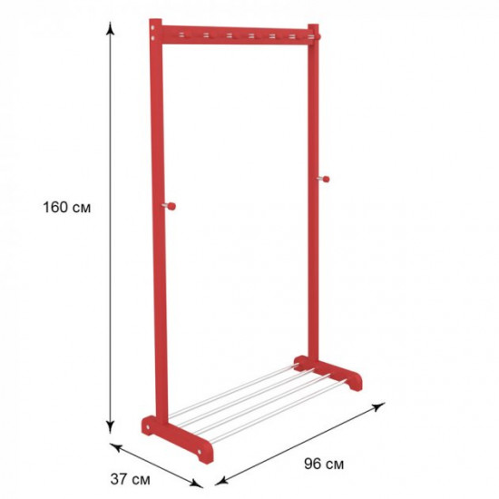  Стойка для одежды Fenster NVD-09 Красная