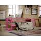 Metal single bed 120x190 Metacam Verona luxury Pink