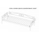 Metal single bed 120x190 Metacam Verona luxury Pink