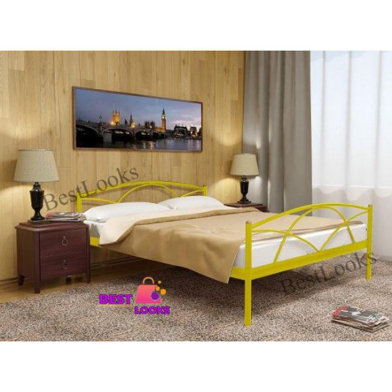 Metal one-and-a-half bed 120x190 Metacam Palermo-2 Yellow