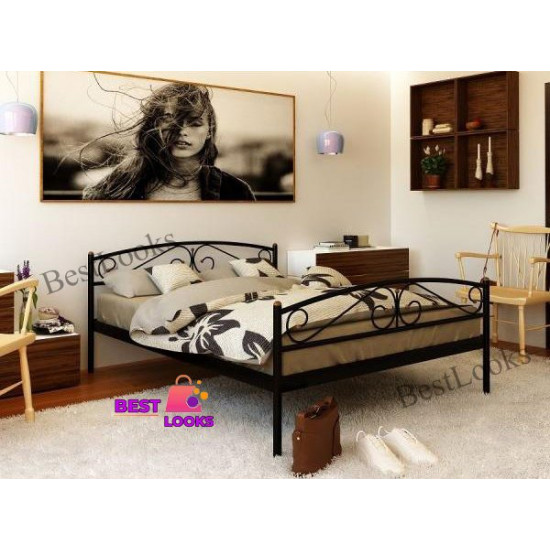 Metal one-and-a-half bed 120x190 Metakam Verona-2 Matt black