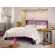 Metal one-and-a-half bed 120x200 Metakam Bergamo-1 Violet