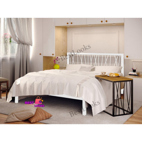 Metal one-and-a-half bed 120x190 Metakam Bergamo-1 White