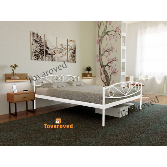 One-and-a-half metal bed 120x190 Metakam Milana-2 White