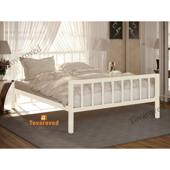 One-and-a-half metal bed 120x190 Metakam Turin-2 Beige