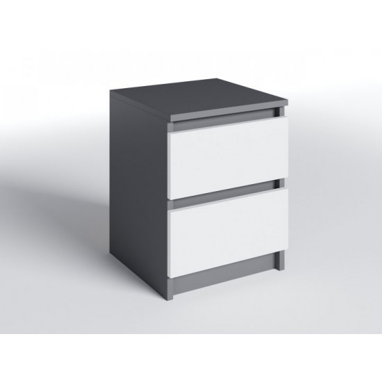 Bedside table Mebleva Ploshcha TK-1 Anthracite + White (40x40x50 cm)