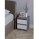 Bedside table Mebleva Ploshcha TK-1 Anthracite + White (40x40x50 cm)