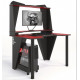 Gaming table with add-on Ivar 2 120 Zeus red + black