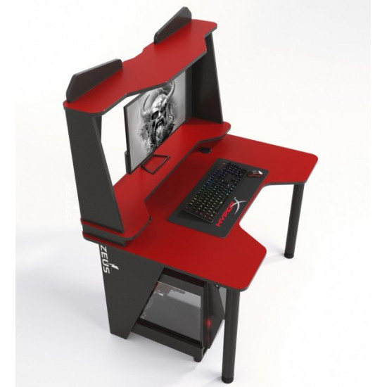 Gaming table with add-on Ivar 2 120 Zeus red + black