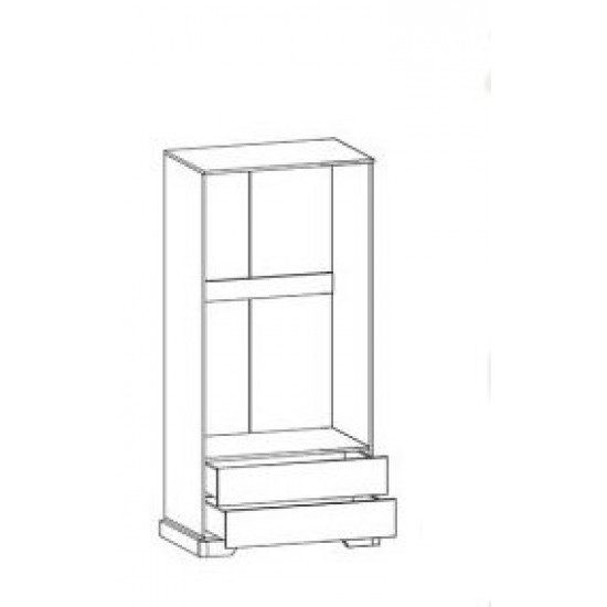 Wardrobe 2D2SH Furniture-Service Iris Anderson Pine