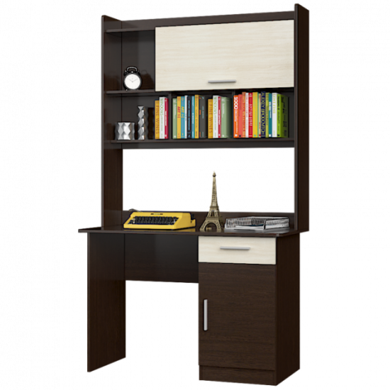 Desk Everest Shkolnik-3 with wenge/milky oak add-on