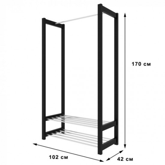 Hallway stand Fenster Lux Black