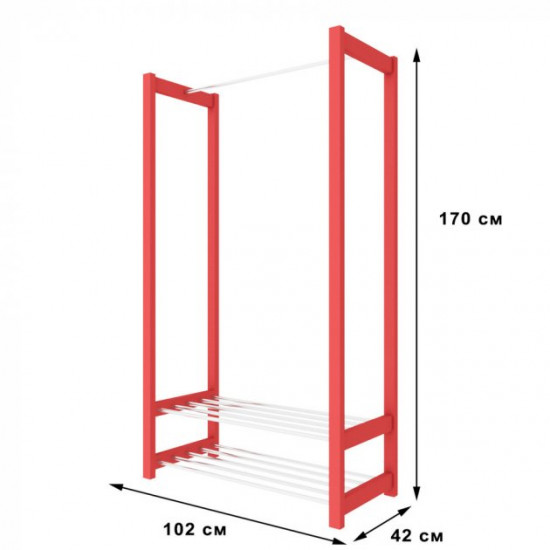 Hallway stand Fenster Lux Red