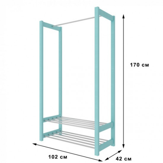 Stand in the hallway Fenster Luxury Turquoise