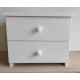 Wooden bedside table Palermo White enamel