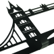 Wall hanger Glozis Tower Bridge H-069 50 x 16cm