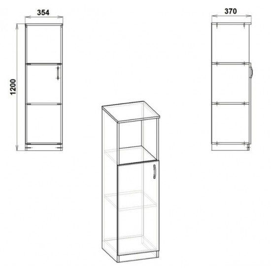 Bookcase KSh-16 Companit Nymphea alba