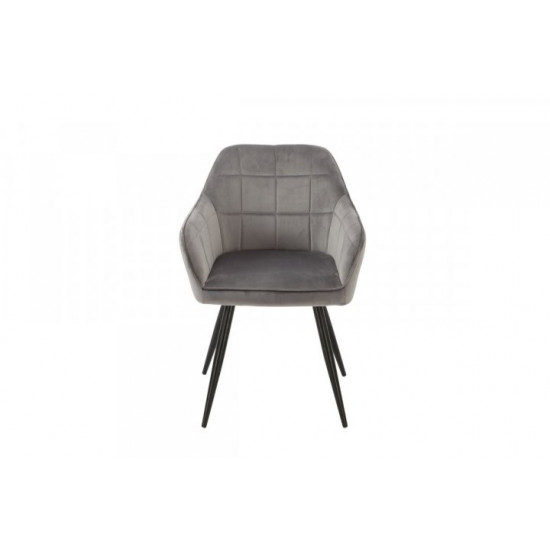 Soft dining chair Vetro M-62 corduroy color gray