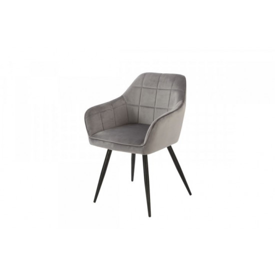 Soft dining chair Vetro M-62 corduroy color gray