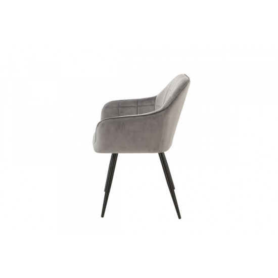 Soft dining chair Vetro M-62 corduroy color gray