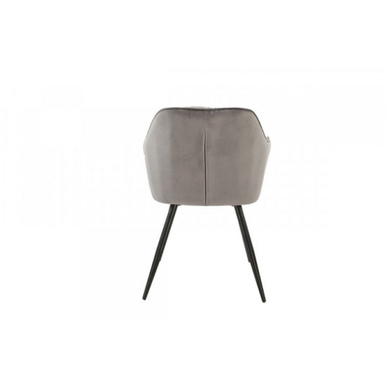 Soft dining chair Vetro M-62 corduroy color gray