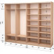 Four-door wardrobe Roko 238.4x242x60 cm Mirror Milky oak (20200024649)