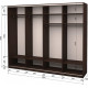 Sliding wardrobe four doors Roko 238.4x242x60 cm Mirror Oak wenge (20200024627)