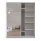 Two-door wardrobe with mirror Embawood Aledo 180 white