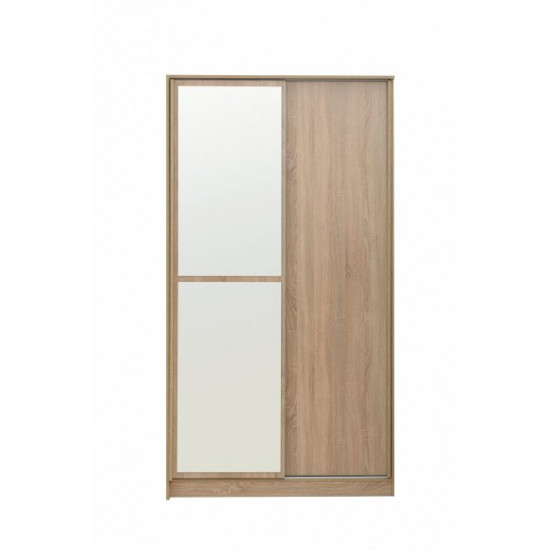 Two-door wardrobe with mirror Embawood Aledo 120 sonoma oak