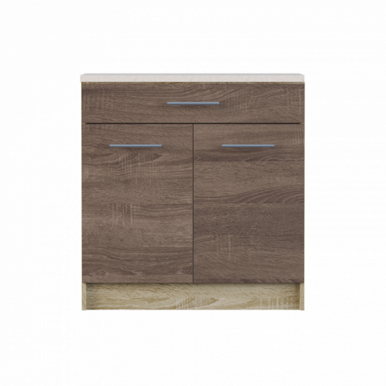 Kitchen module Eco Bottom drawer 800 with worktop Combi Oak Sonoma Truffle 80x46x85 cm