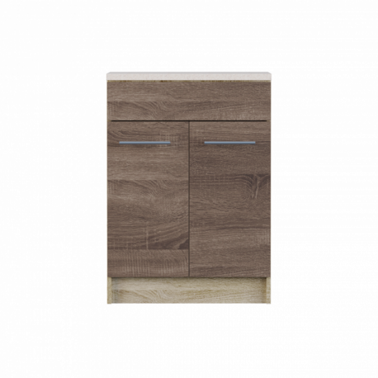 Kitchen module Eco Bottom sink 600 with worktop Combi Oak Sonoma Truffle 60x46x85 cm