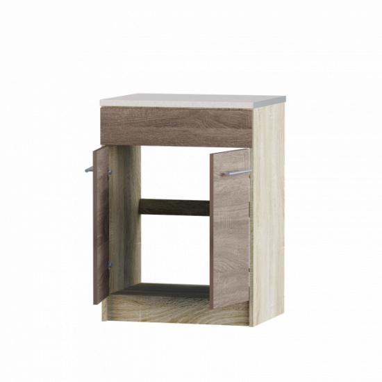 Kitchen module Eco Bottom sink 600 with worktop Combi Oak Sonoma Truffle 60x46x85 cm