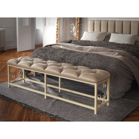 Bedside pouf Betis Tenero 1150x370x450 beige/beige